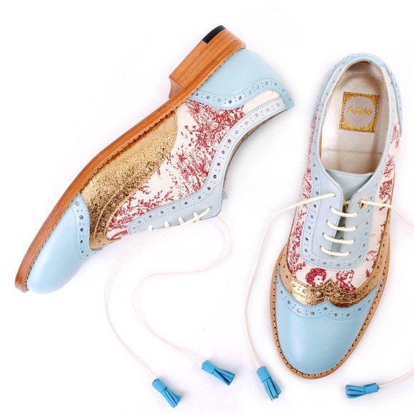 ABO Shoes - ABO handmade leather Dolly Brogues saddle shoes